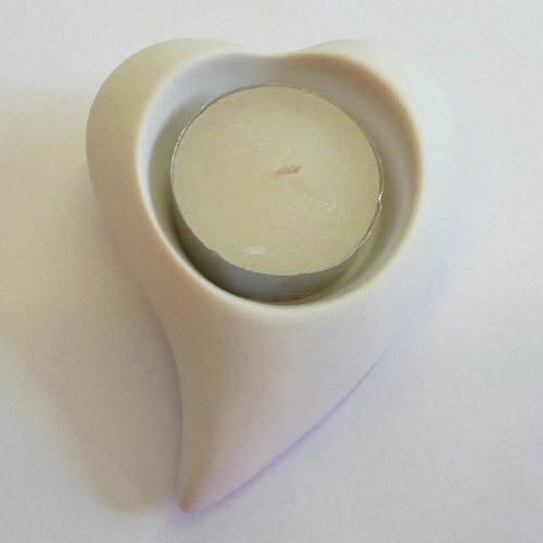 Donath porcelain heart - porcelain, candle