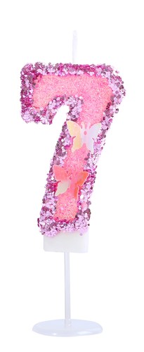 Kinsynko pink butterfly - butterfly, number