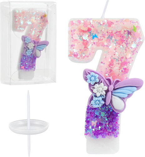 Birthday number candles - birthday, pink