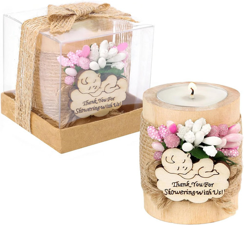 Favors wooden candle - favors,