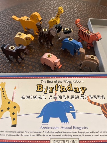Vtg wooden animal - wooden, birthday