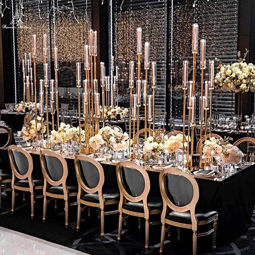 Arm metal candelabra wedding - 8-arm,