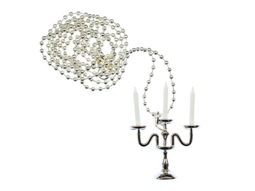 Candle holder necklace - candle,
