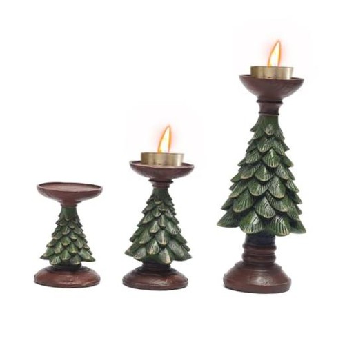Christmas tree candle holder - candle,