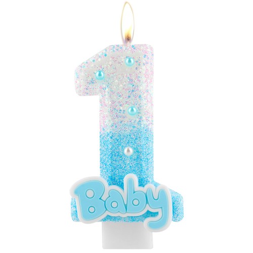 Blue baby number birthday - blue,