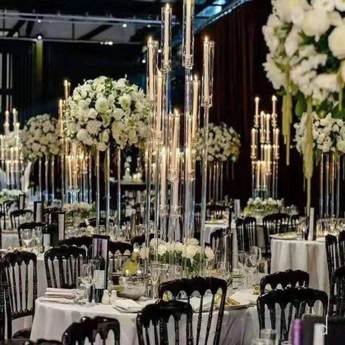 Acrylic arm candelabra - 8-arm,