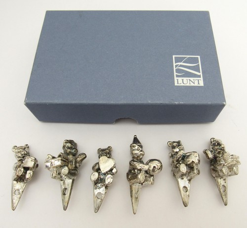Lunt silversmiths set six - lunt,