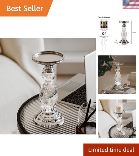 Dynamic glitter candle holder - glitter,